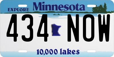 MN license plate 434NOW