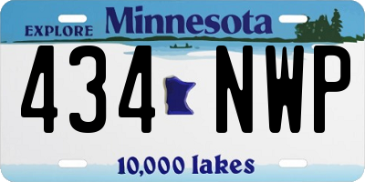 MN license plate 434NWP