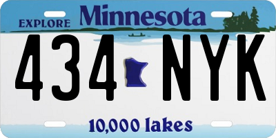 MN license plate 434NYK