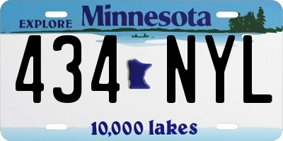 MN license plate 434NYL