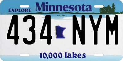 MN license plate 434NYM