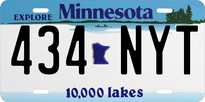 MN license plate 434NYT