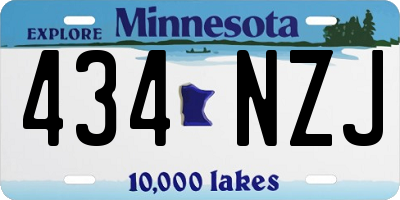 MN license plate 434NZJ