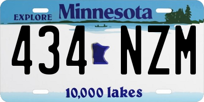MN license plate 434NZM