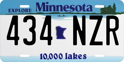MN license plate 434NZR