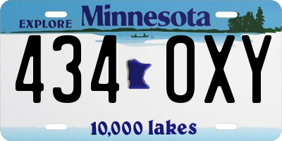 MN license plate 434OXY