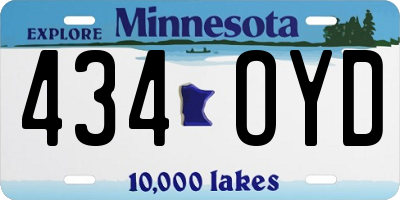 MN license plate 434OYD