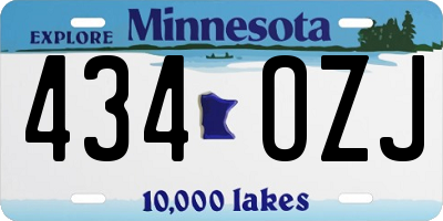 MN license plate 434OZJ
