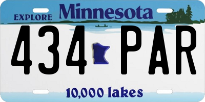 MN license plate 434PAR