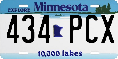 MN license plate 434PCX