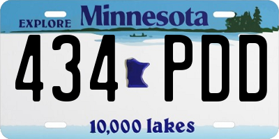 MN license plate 434PDD