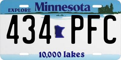 MN license plate 434PFC