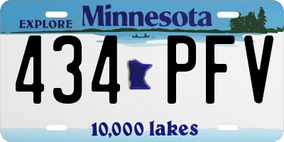 MN license plate 434PFV