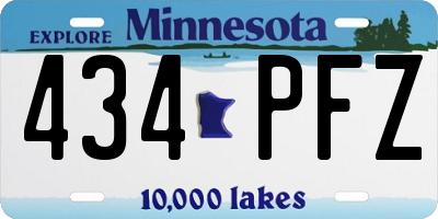 MN license plate 434PFZ