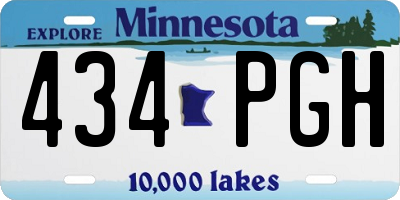 MN license plate 434PGH