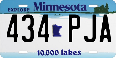MN license plate 434PJA