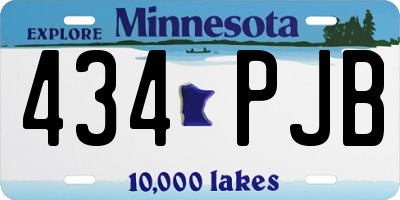 MN license plate 434PJB