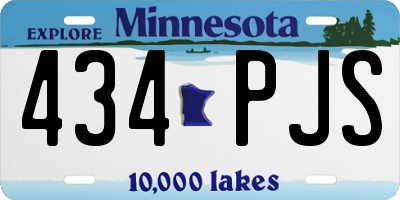 MN license plate 434PJS
