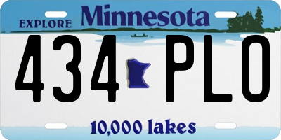 MN license plate 434PLO