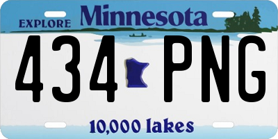 MN license plate 434PNG