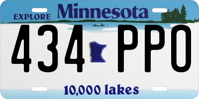 MN license plate 434PPO