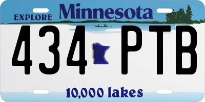 MN license plate 434PTB