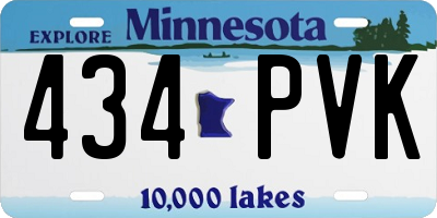 MN license plate 434PVK
