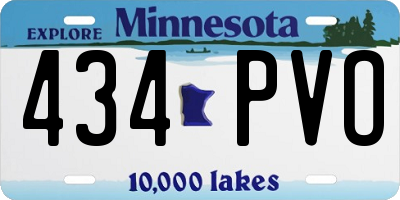 MN license plate 434PVO