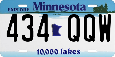 MN license plate 434QQW
