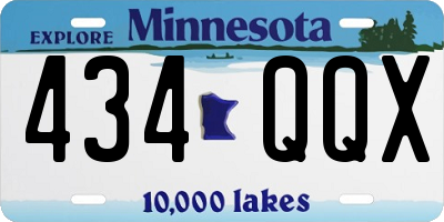 MN license plate 434QQX