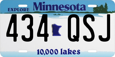 MN license plate 434QSJ