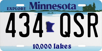 MN license plate 434QSR