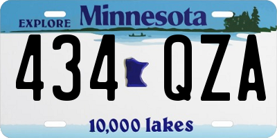 MN license plate 434QZA
