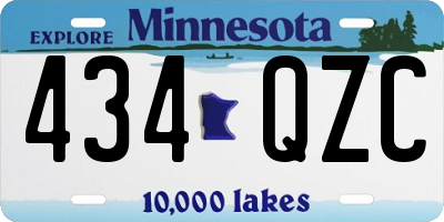 MN license plate 434QZC