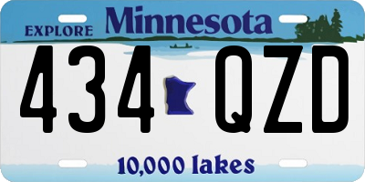 MN license plate 434QZD