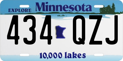 MN license plate 434QZJ