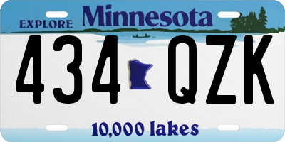MN license plate 434QZK