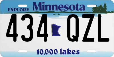 MN license plate 434QZL