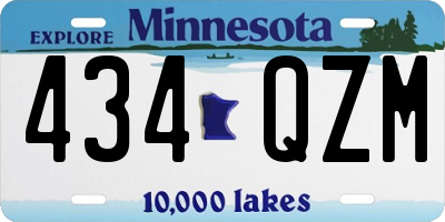 MN license plate 434QZM