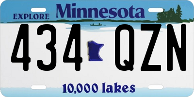 MN license plate 434QZN