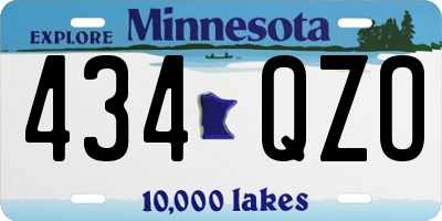 MN license plate 434QZO