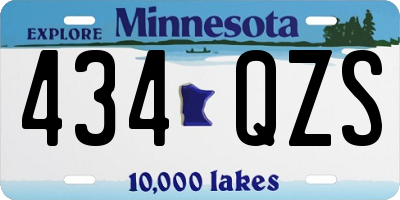 MN license plate 434QZS