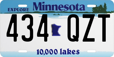 MN license plate 434QZT