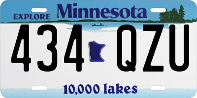 MN license plate 434QZU