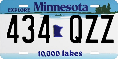 MN license plate 434QZZ