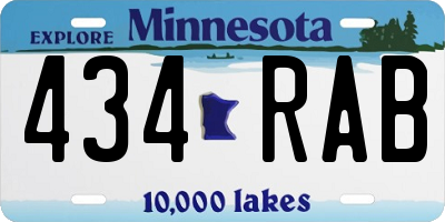 MN license plate 434RAB