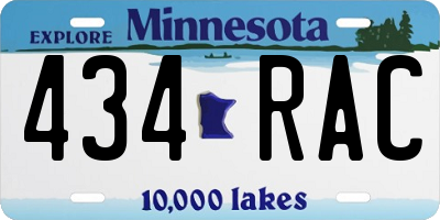 MN license plate 434RAC