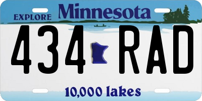 MN license plate 434RAD