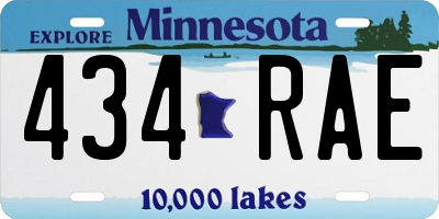 MN license plate 434RAE