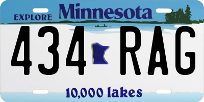 MN license plate 434RAG
